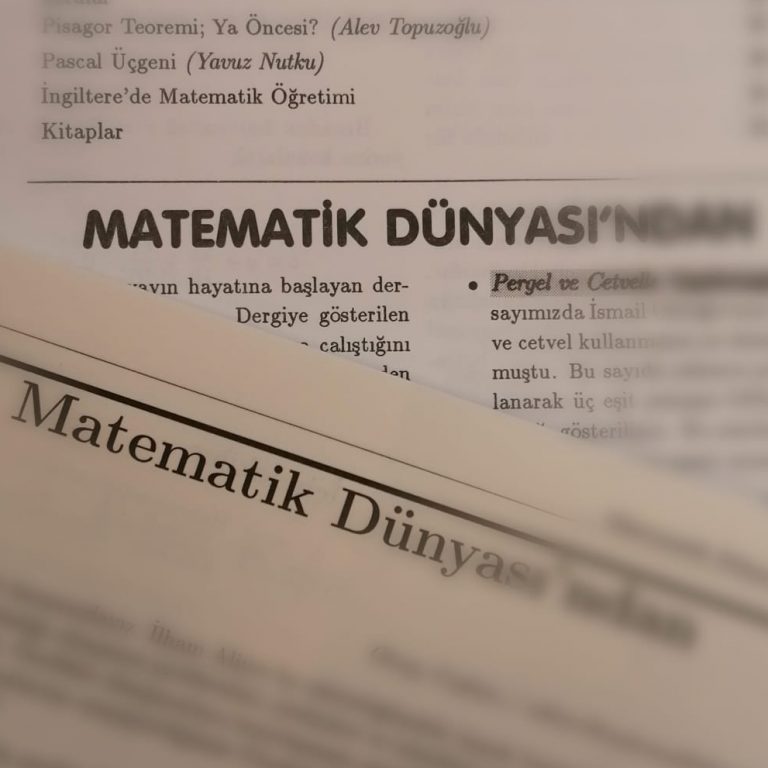 Matematik Dünyası’ndan (2. Sayı, 1991)